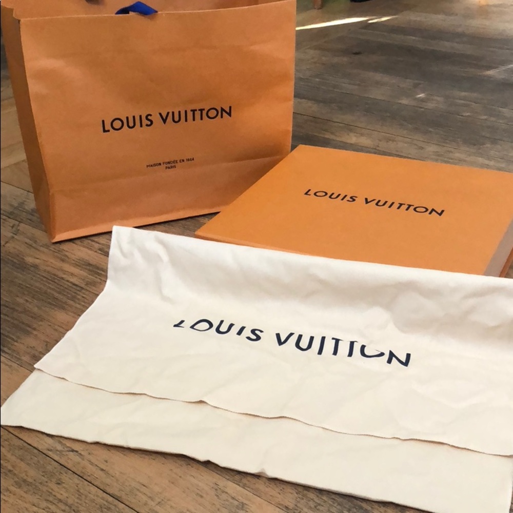 Louis Vuitton dust bag, box and shopping bag